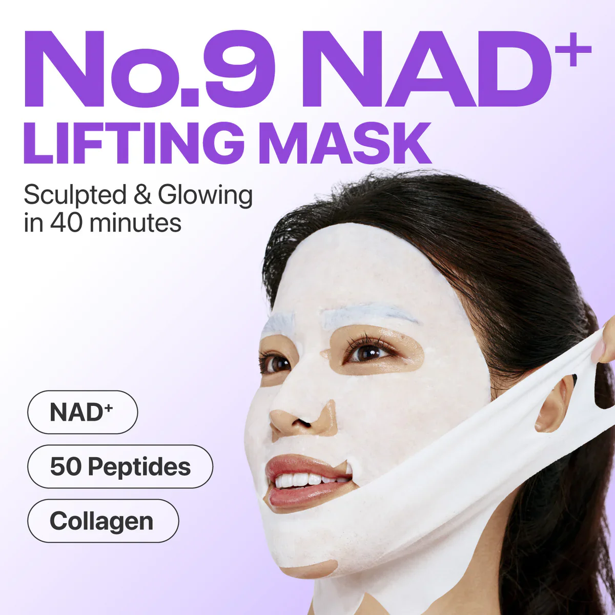 Numbuzin No.9 NAD+ BIO Lifting-sil Full Face Mask - Image 3