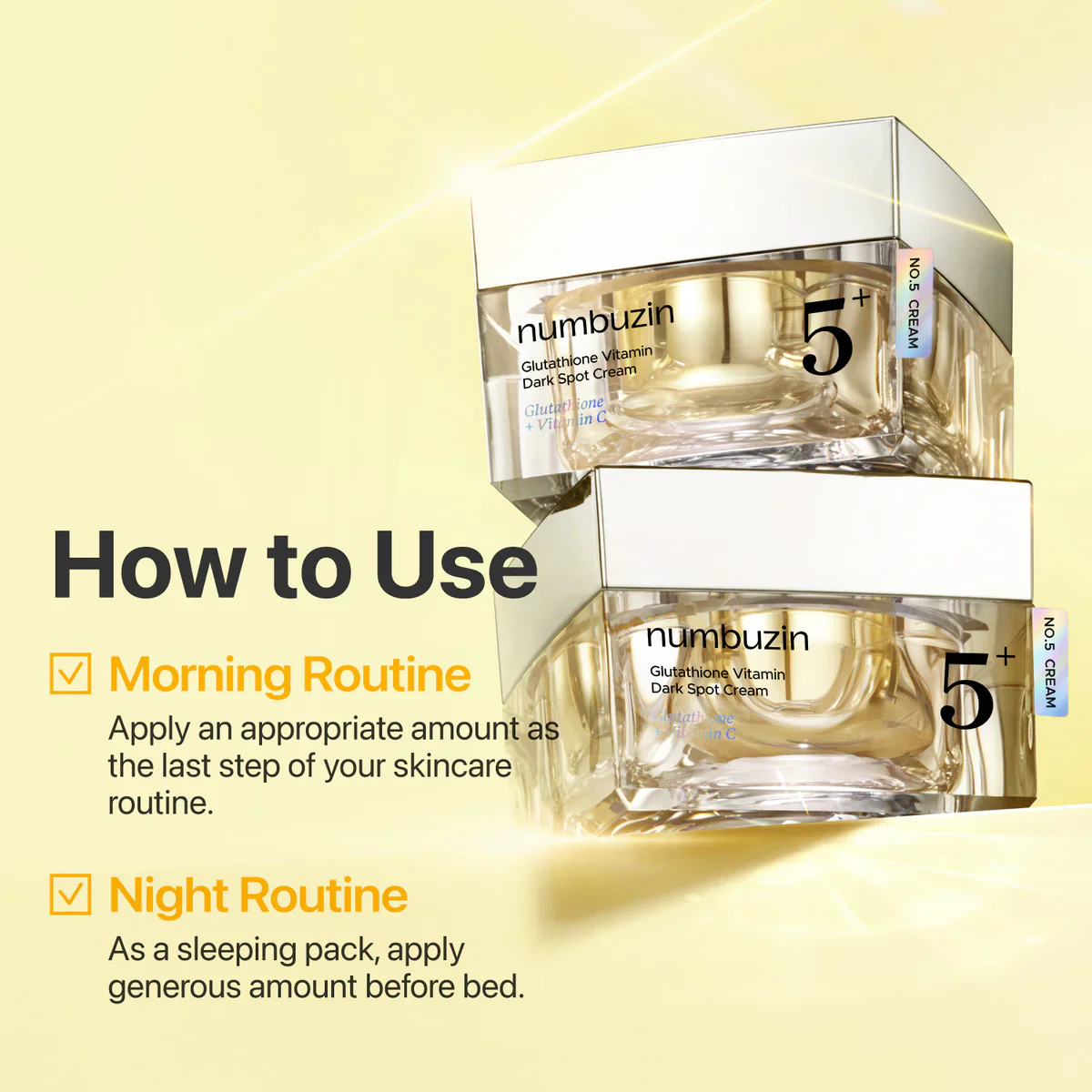 Numbuzin No.5+ Glutathione Vitamin Dark Spot Cream - Image 6