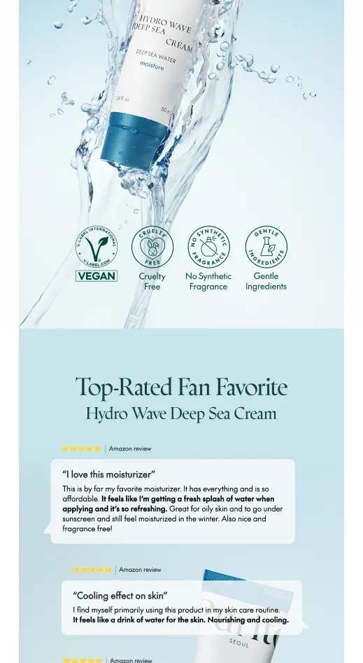 Purito SEOUL Hydro Wave Deep Sea Cream (15ml mini size) - Image 4