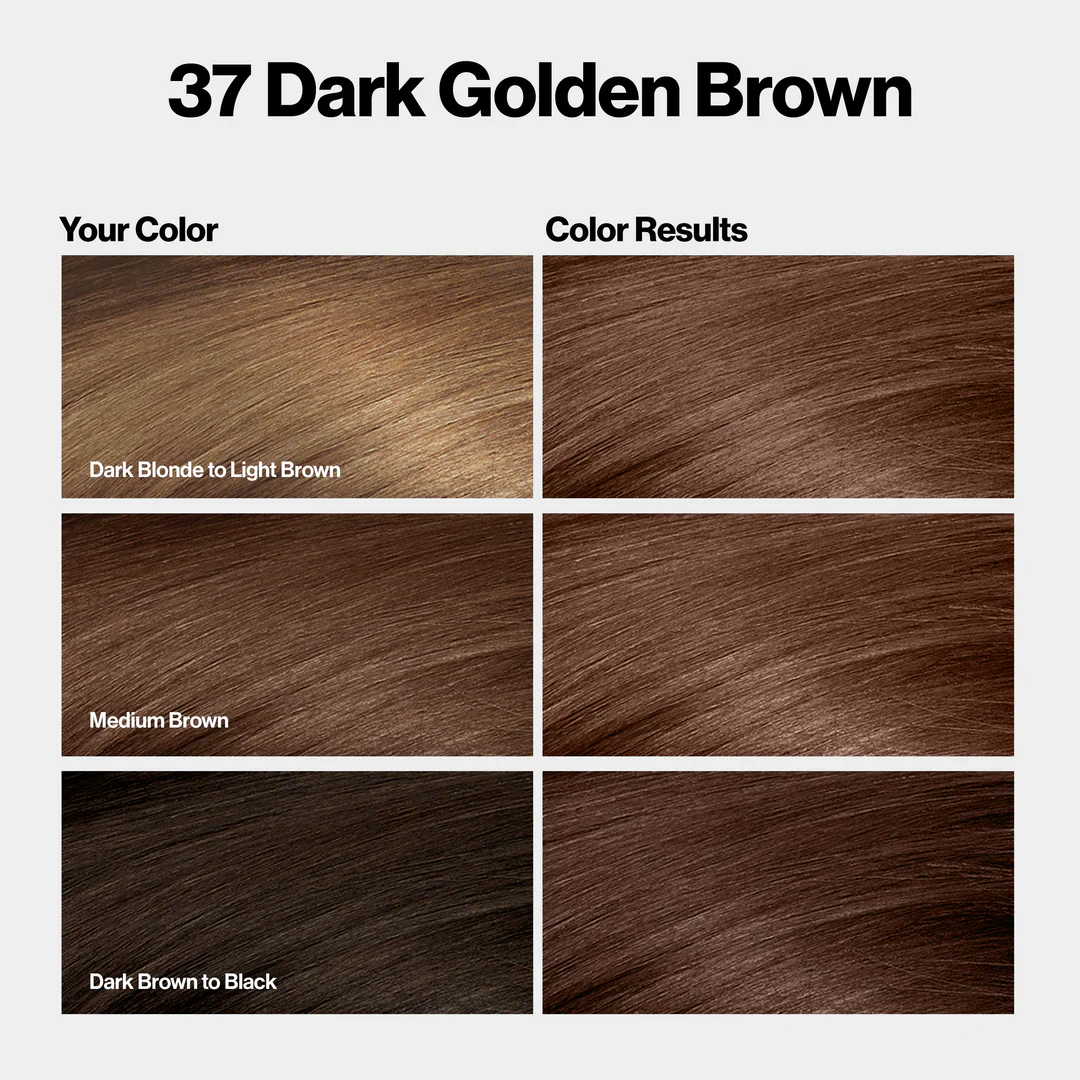 Revlon Color Silk Beautiful Hair Color 37 Dark Golden Brown - Image 3