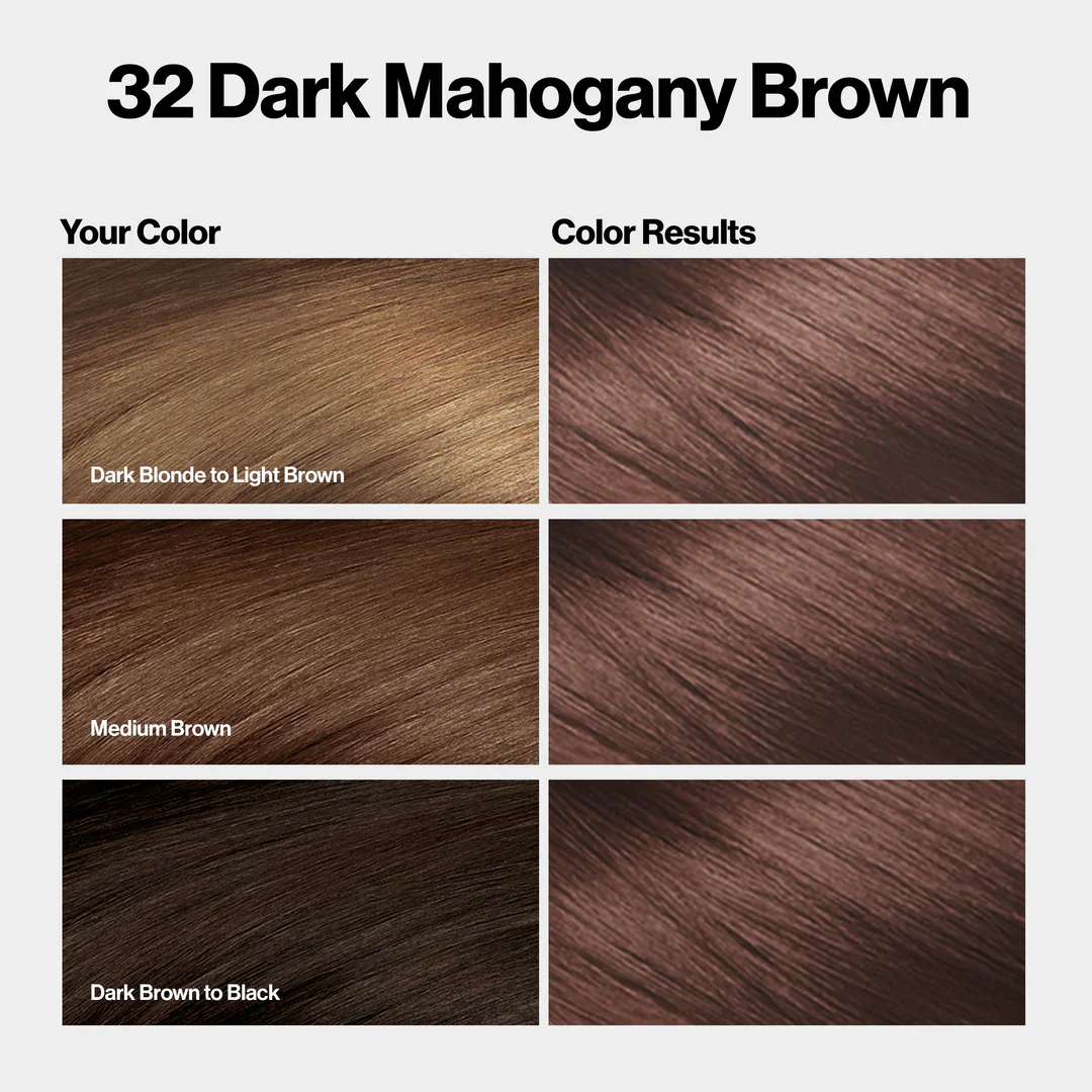 Revlon Color Silk Beautiful Hair Color 32 Dark Mahogany Brown - Image 3