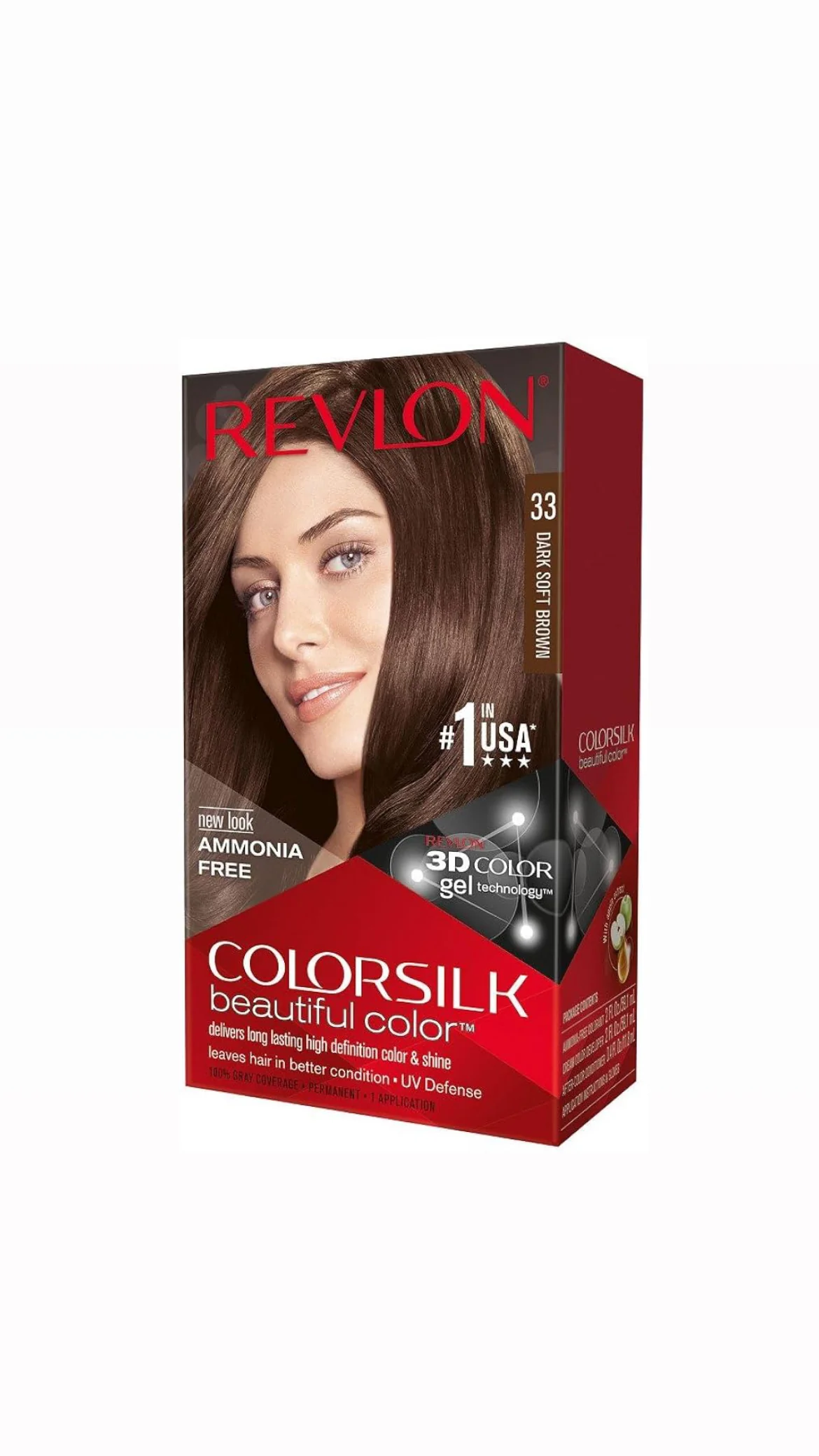 Revlon Color Silk Beautiful Hair Color 33 Dark Soft Brown