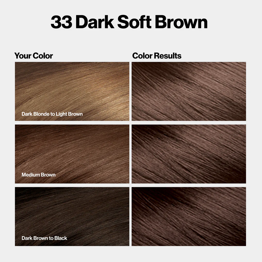 Revlon Color Silk Beautiful Hair Color 33 Dark Soft Brown - Image 3