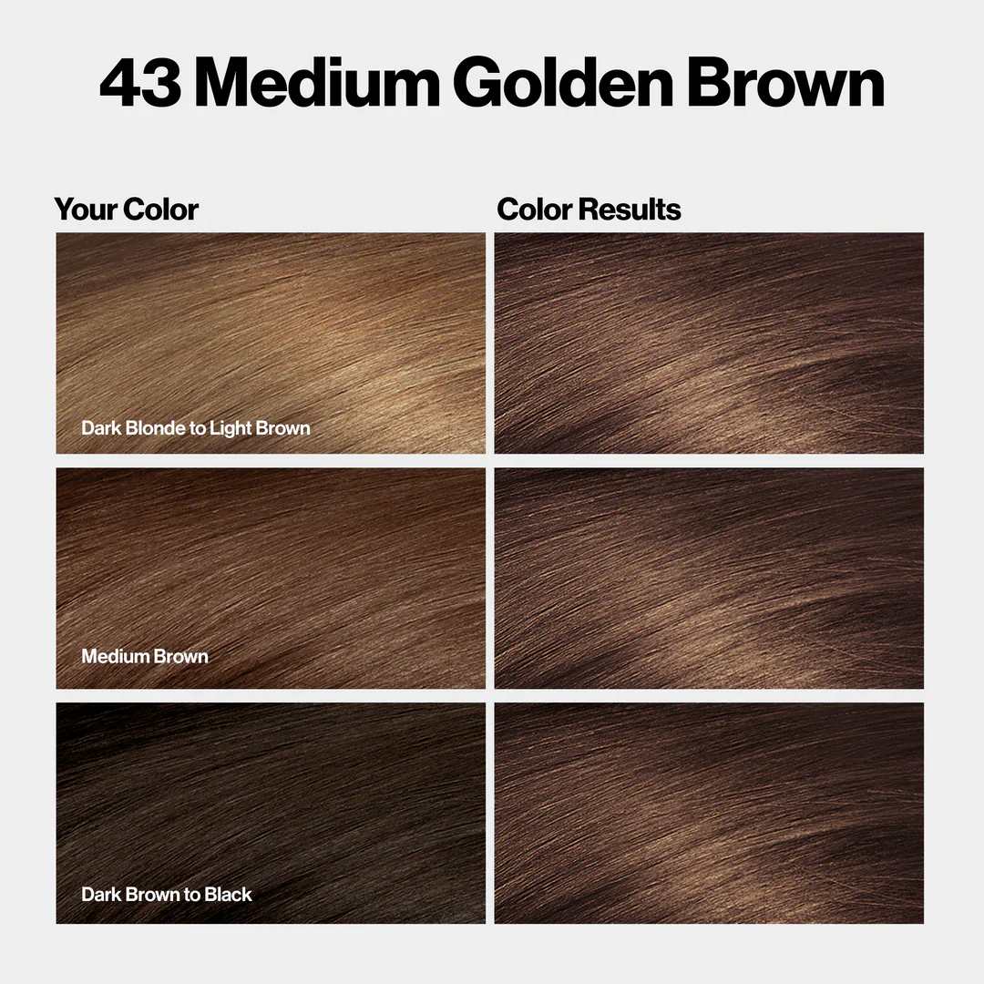 Revlon Color Silk Beautiful Hair Color 43 Medium Golden Brown - Image 3