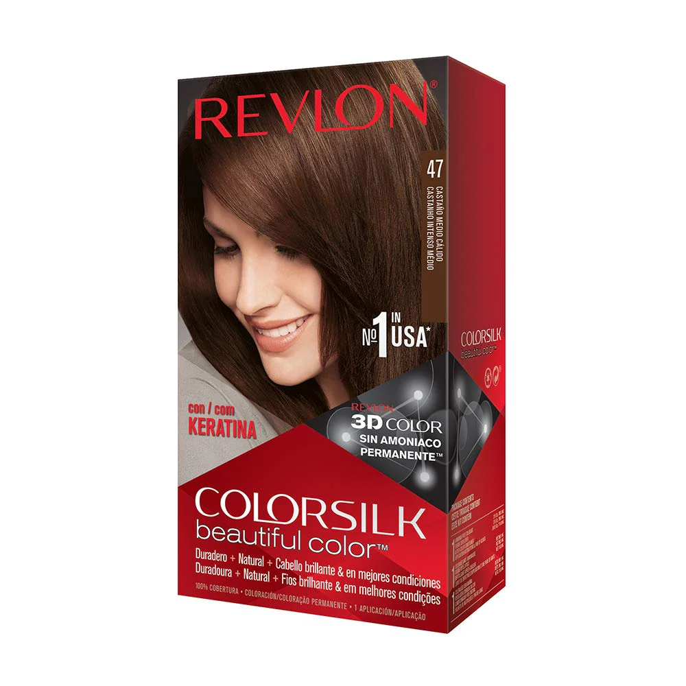 Revlon Color Silk Beautiful Hair Color 47 Medium Rich Brown