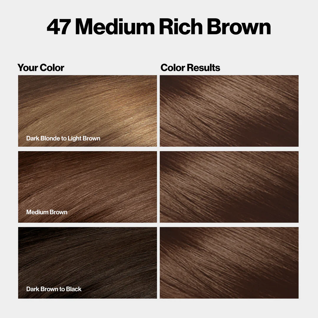 Revlon Color Silk Beautiful Hair Color 47 Medium Rich Brown - Image 3