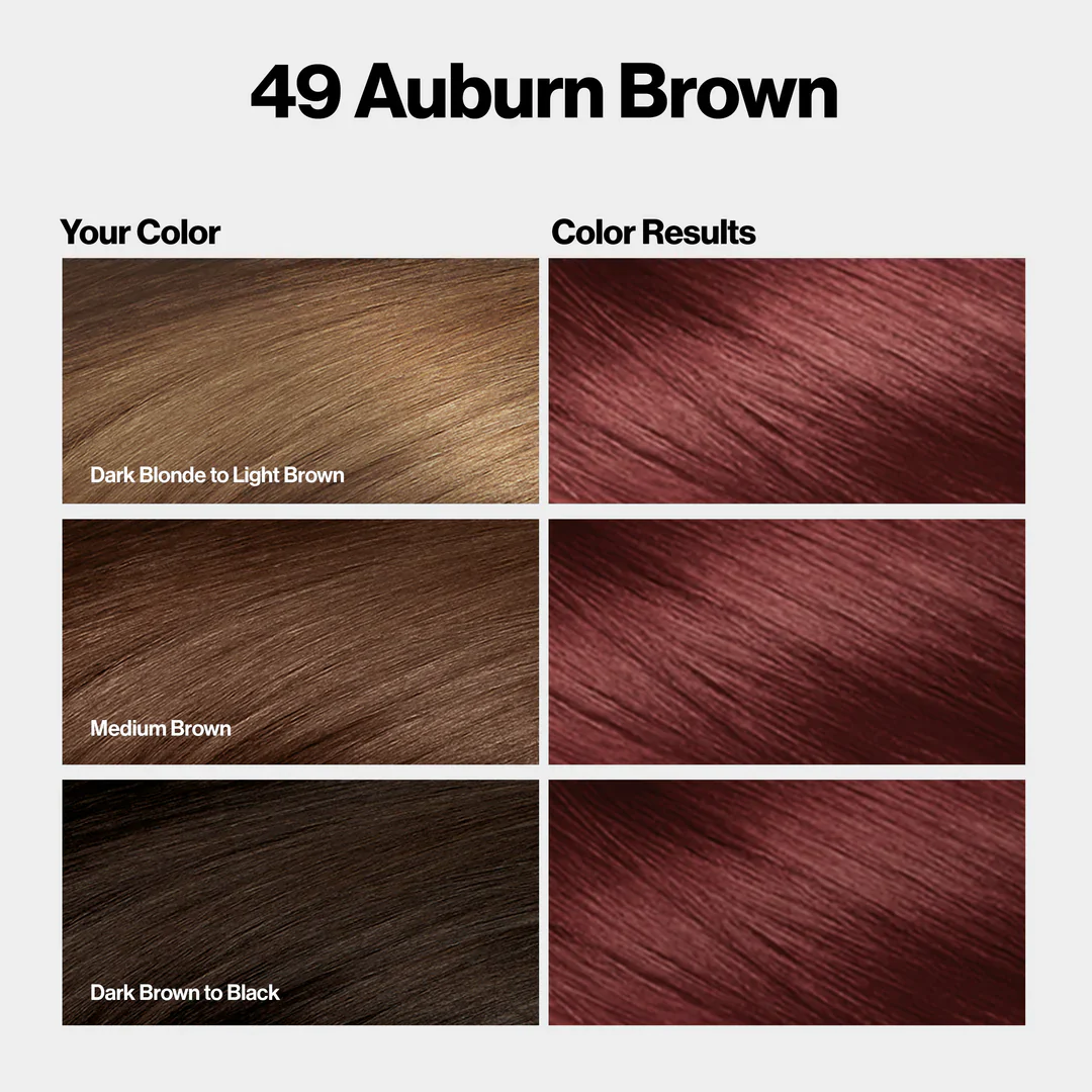 Revlon Color Silk Beautiful Hair Color 49 AuBurn Brown - Image 3