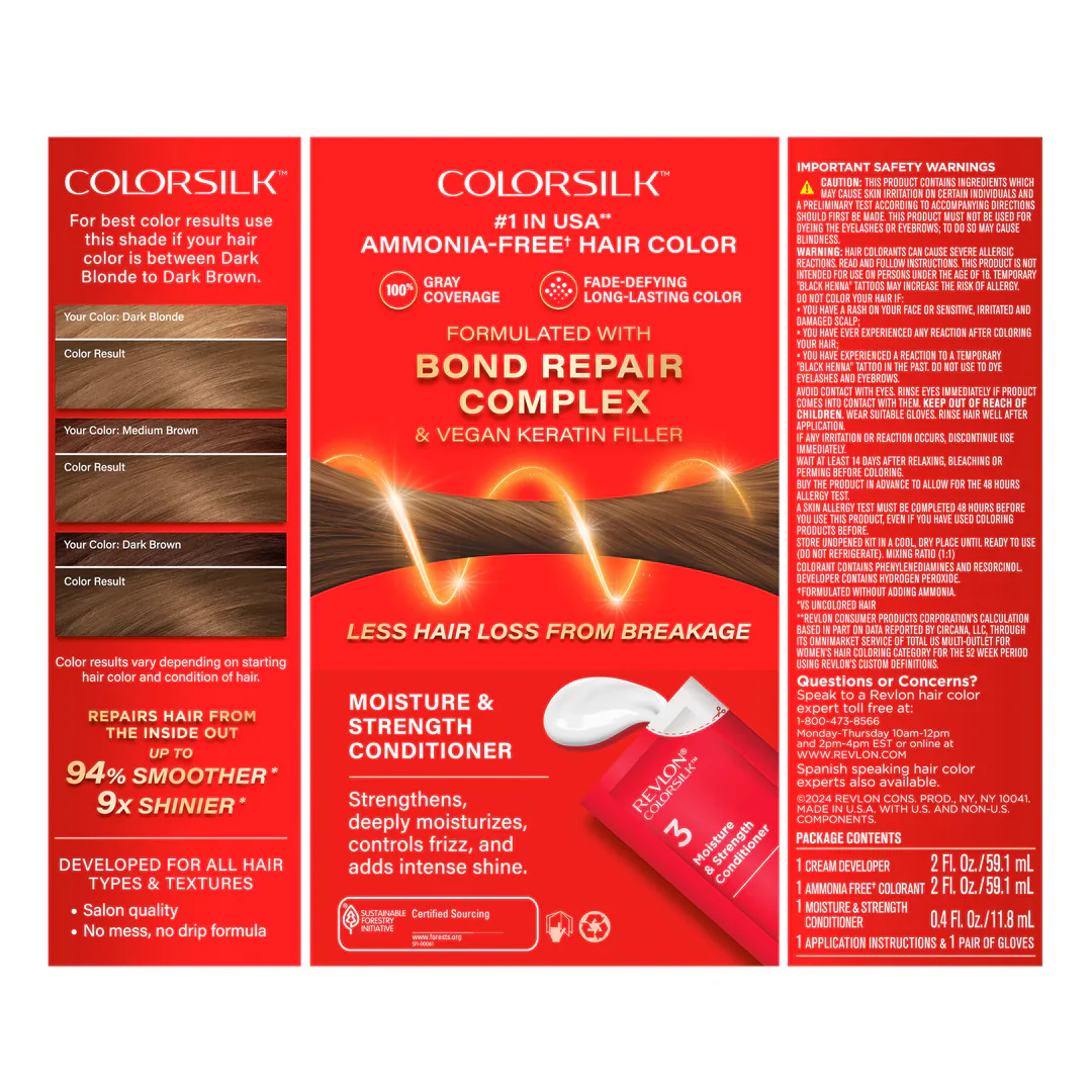 Revlon Color Silk Beautiful Hair Color 51 Light Brown - Image 3