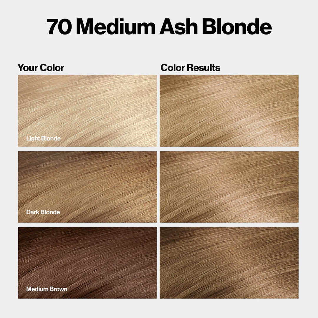 Revlon Color Silk Beautiful Hair Color 70 Medium Ash Blonde - Image 3