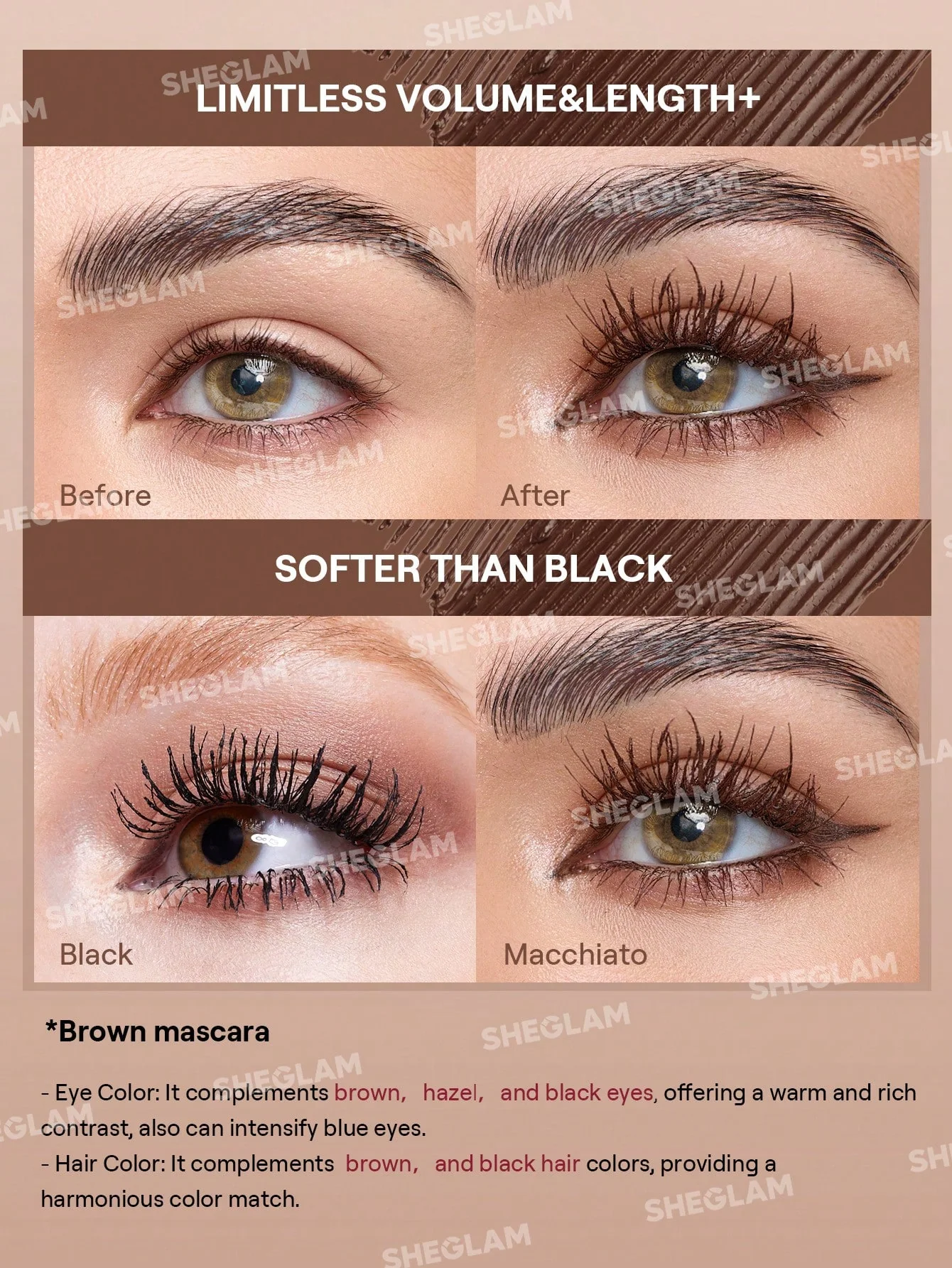 SHEGLAM All-In-One Volume & Length Mascara-Waterproof - Image 2