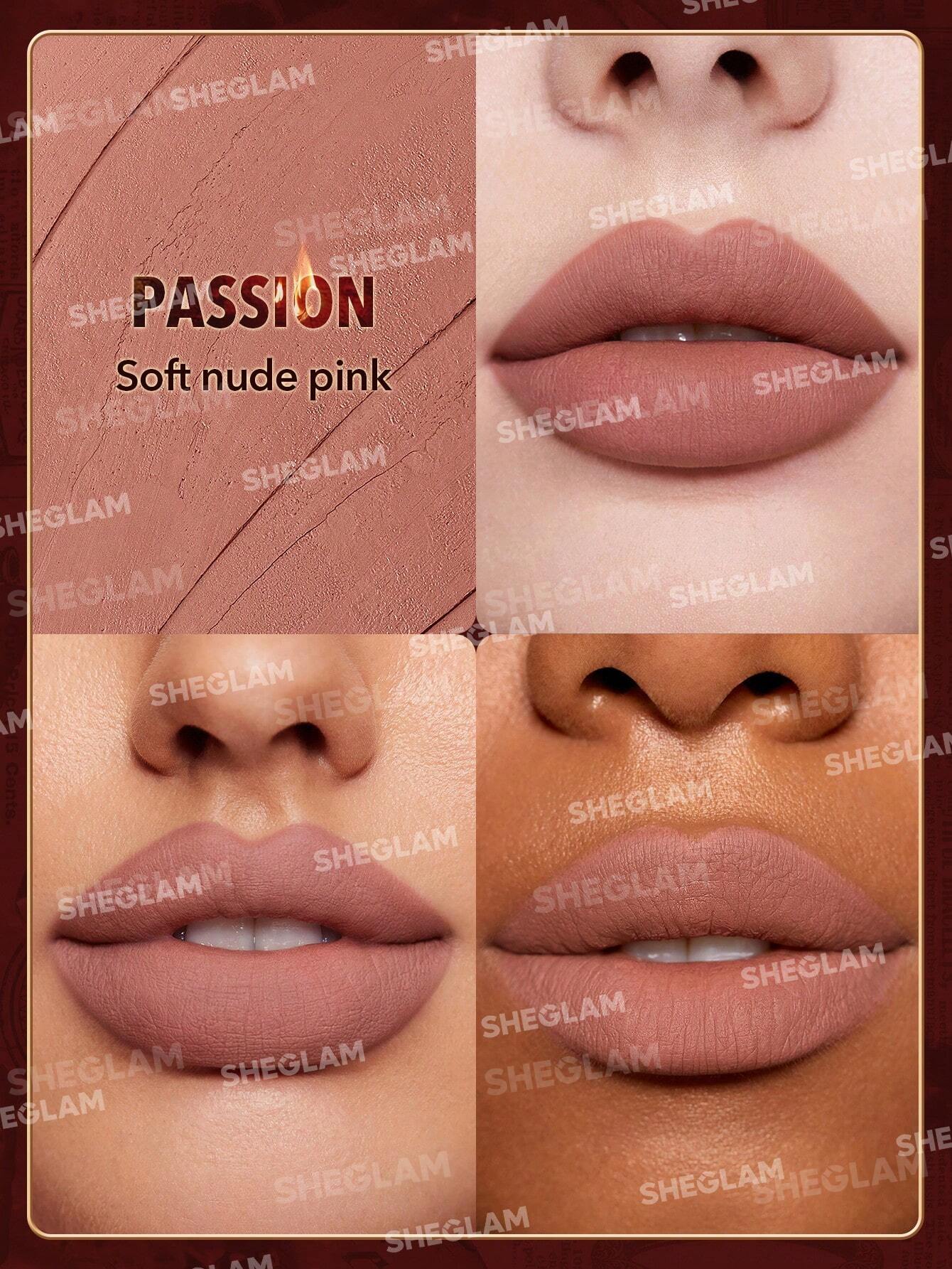 Sheglam Dynamatte Boom Long-Lasting Matte Lipstick (Ember Rose Version) - Image 4