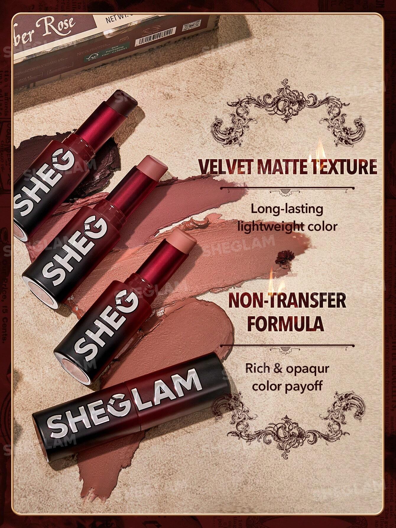 Sheglam Dynamatte Boom Long-Lasting Matte Lipstick (Ember Rose Version) - Image 8
