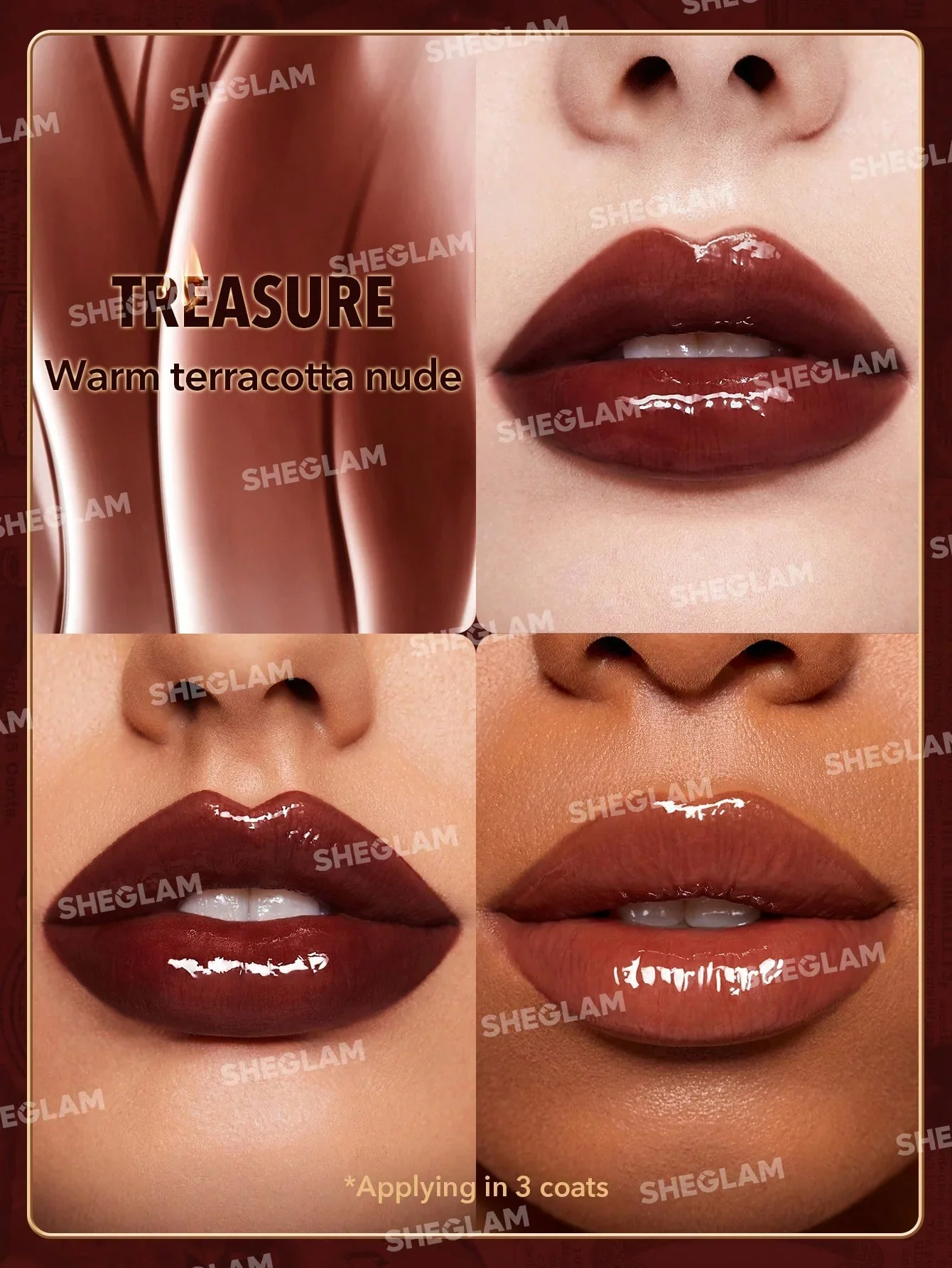 Sheglam Ember Rose Immortal Love Nourishing Lip Gloss - Image 4