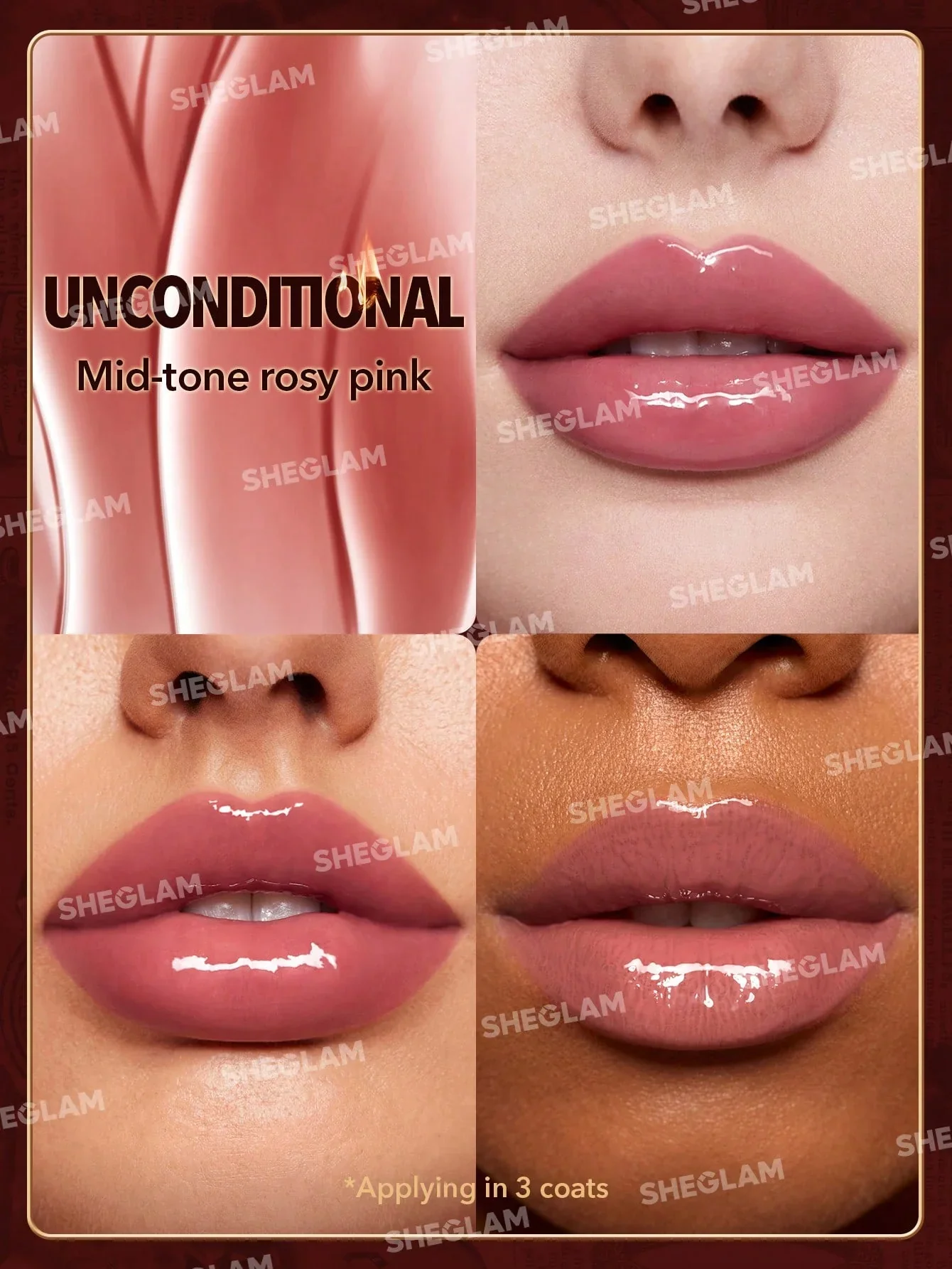 Sheglam Ember Rose Immortal Love Nourishing Lip Gloss - Image 6