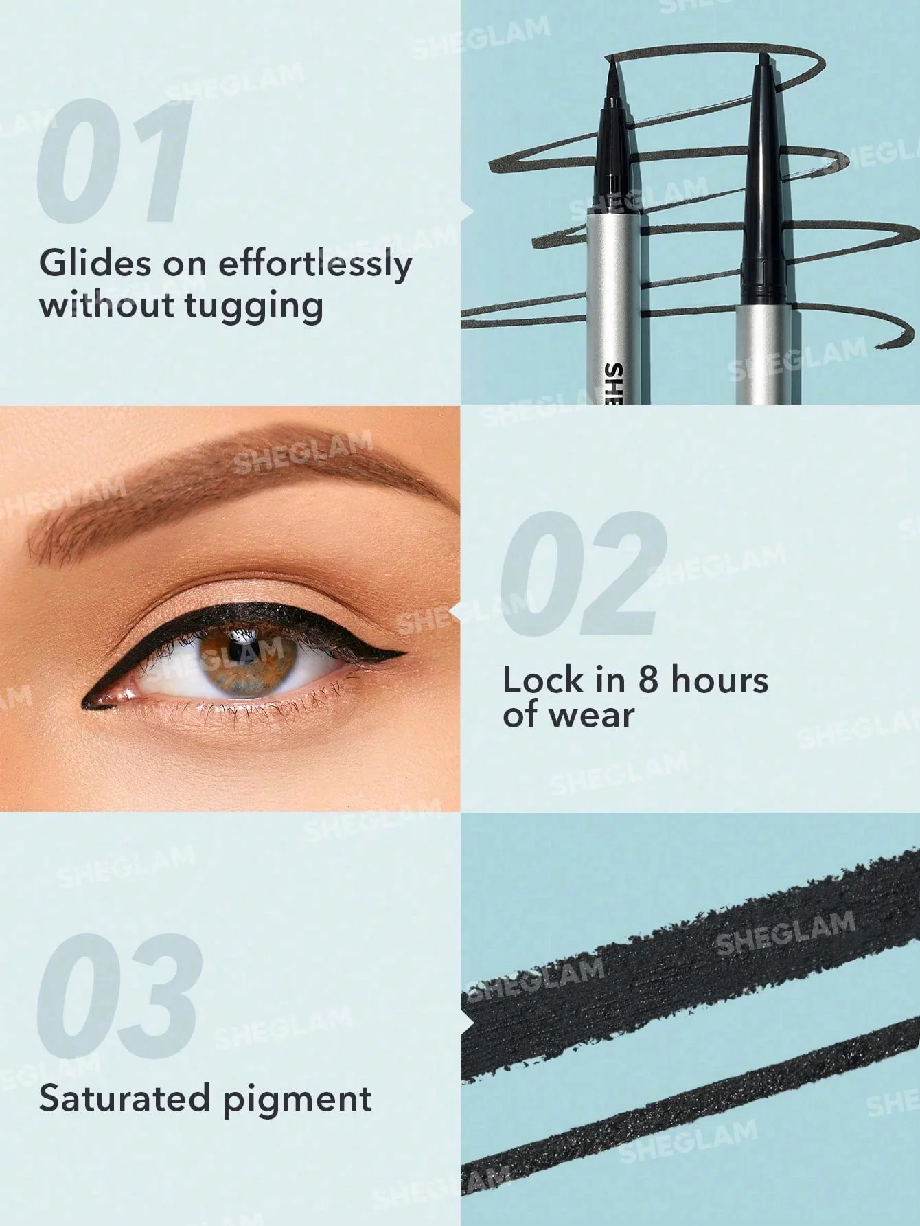 SHEGLAM On-Line Dual Eyeliner Black - Image 3