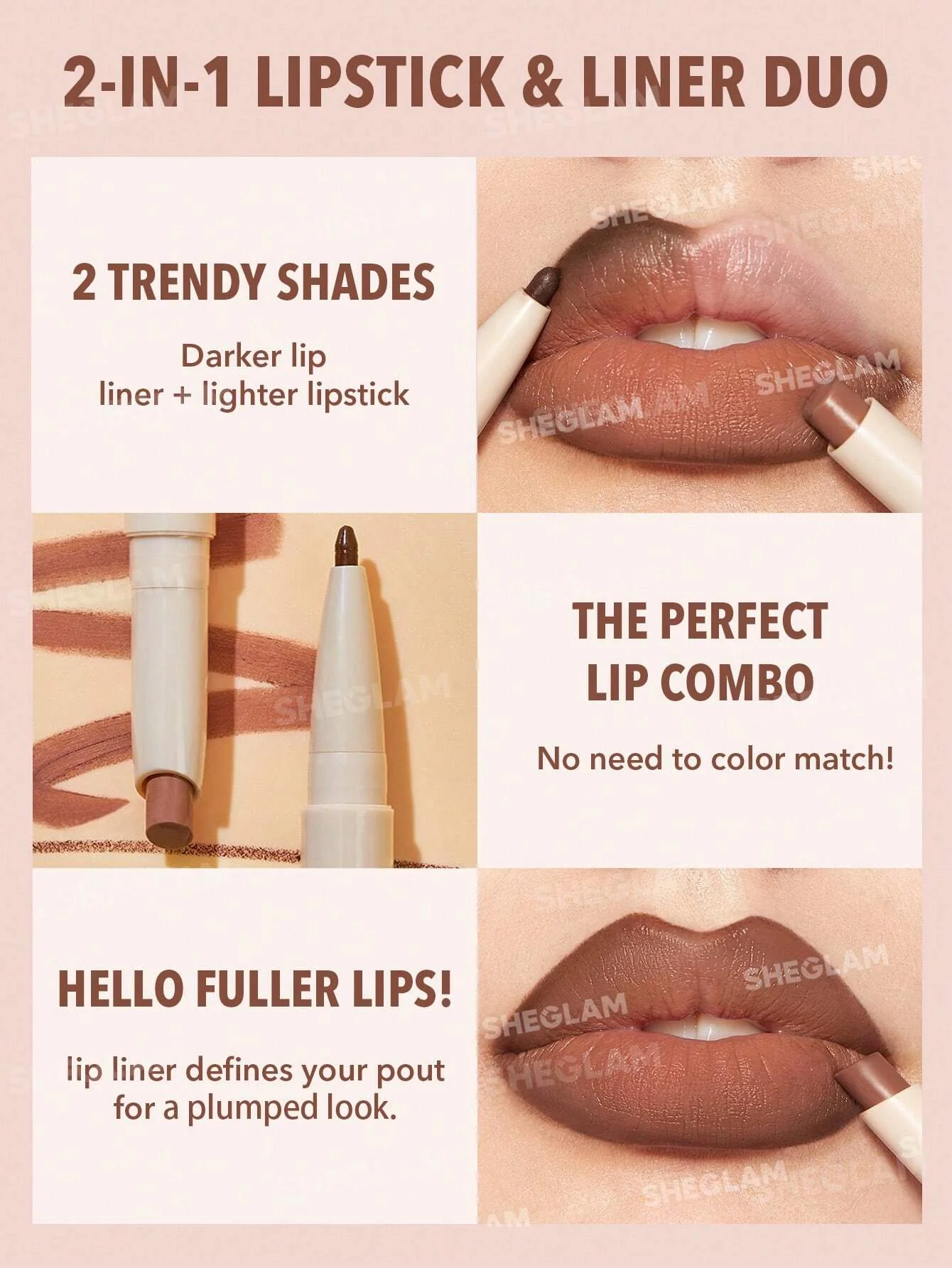 Sheglam Glam 101 Lipstick & Liner Duo - Image 12