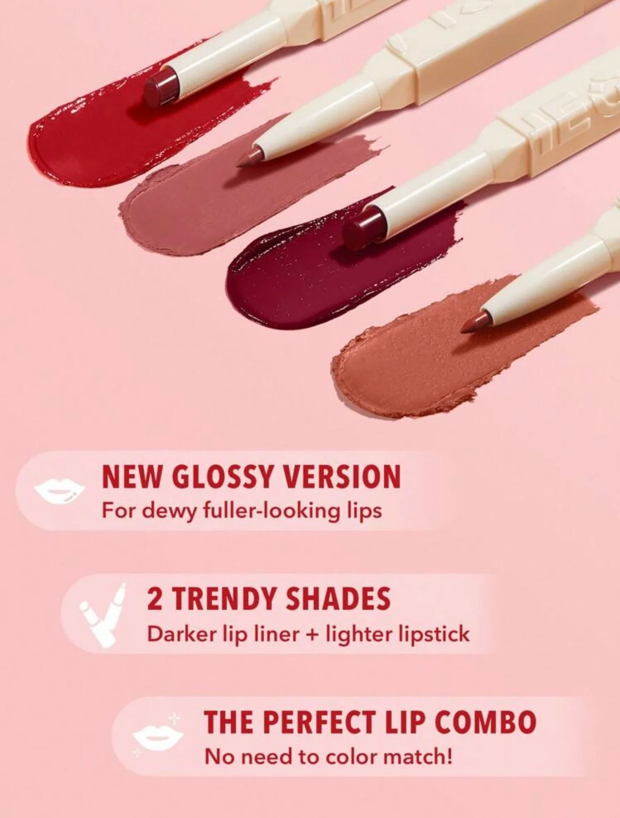 Sheglam Glam 101 Sheer Tinted Lipstick&Liner Duo - Image 4