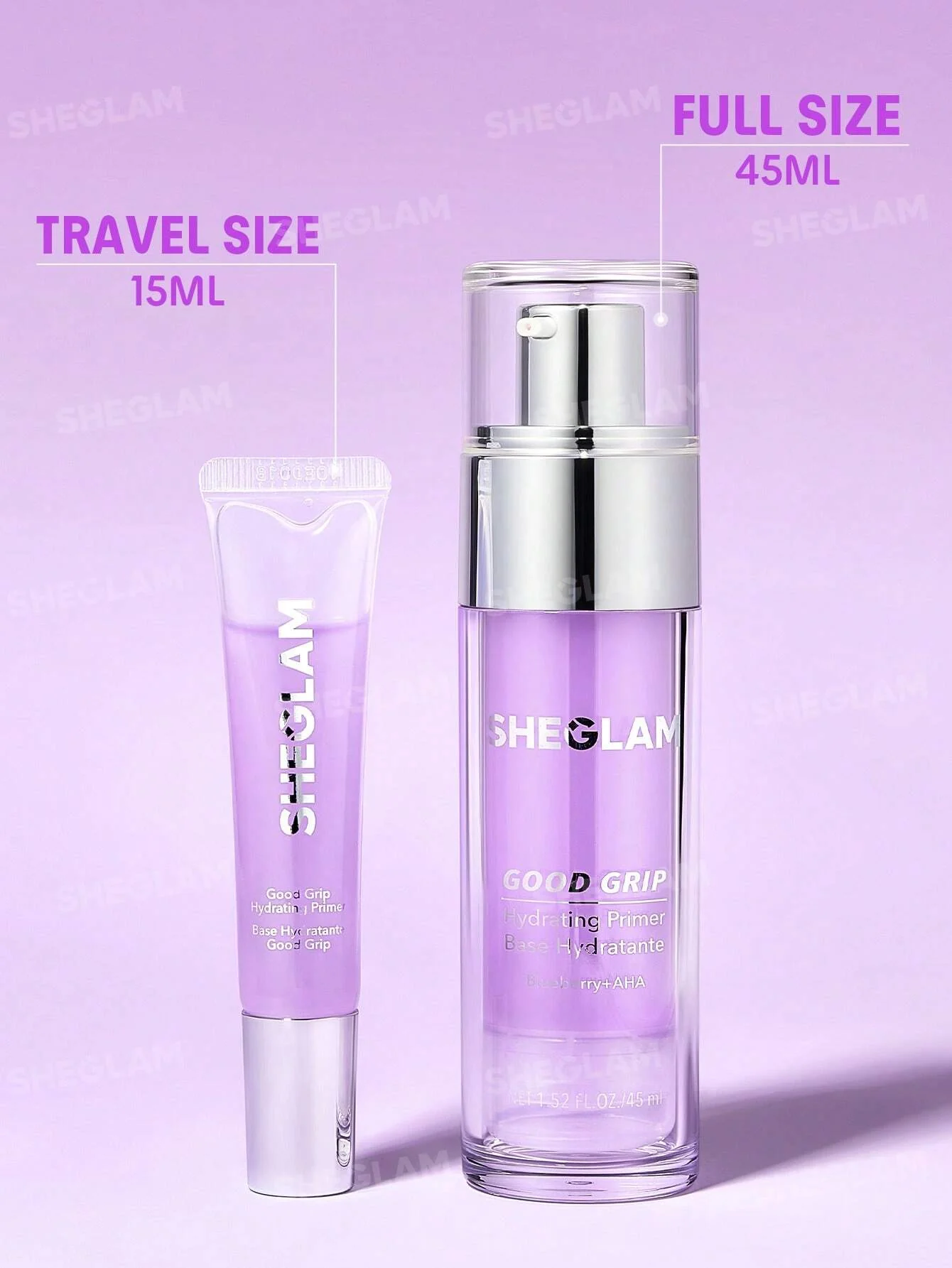 Sheglam Good Grip Hydrating Primer-Blueberry + AHA (Mini Size) - Image 2