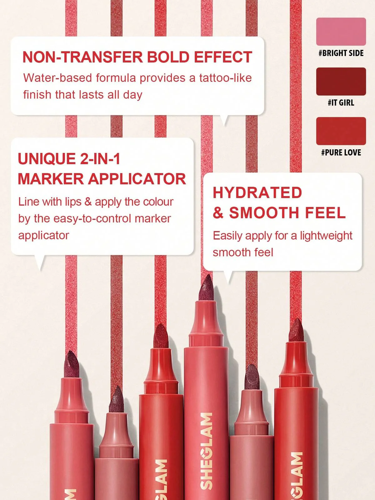 SHEGLAM Love Stained Lip Tint Marker - Image 4