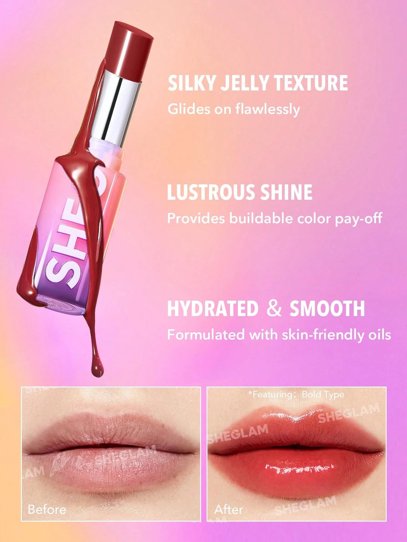 Sheglam MIRROR KISS HIGH-SHINE LIPSTICK - Image 9