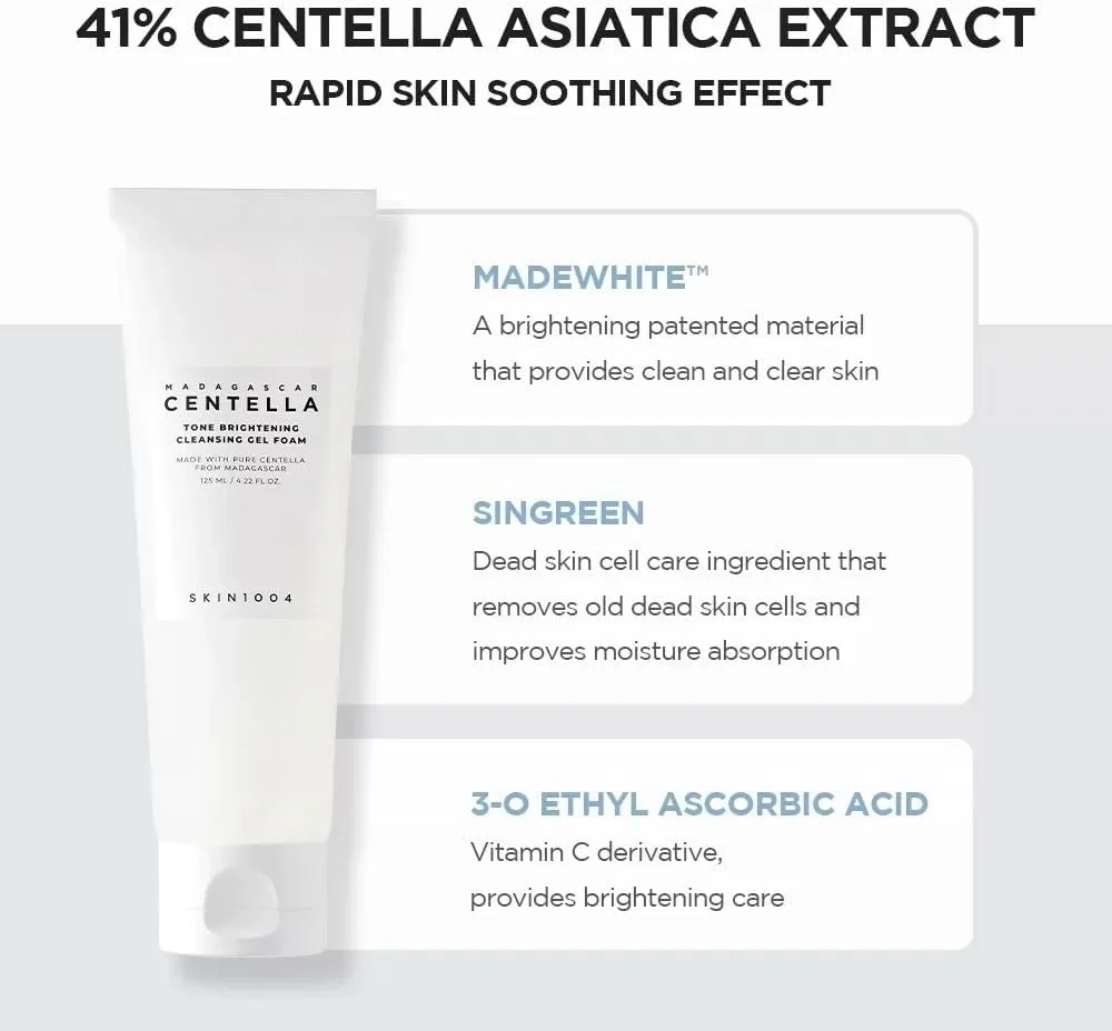 SKIN1004 Madagascar Centella Tone Brightening Cleansing Gel Foam - Image 4