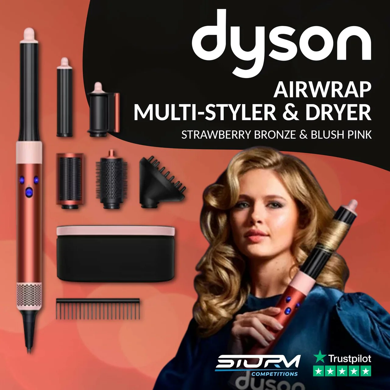 Special edition Dyson Airwrap Complete Long multi-styler and dryer (Strawberry Bronze/Blush Pink) ( HS-05-SBBP) - Image 2