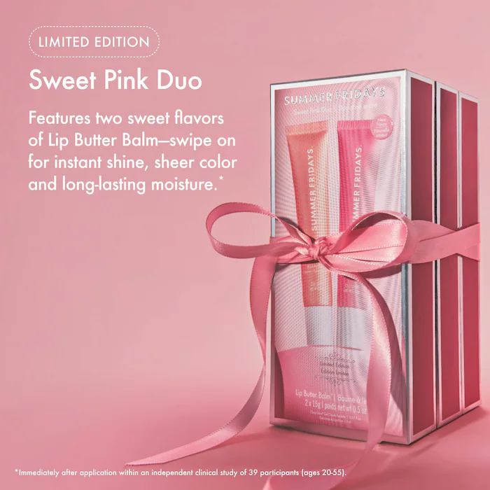 Summer Fridays Sweet Pink Duo Set Birthday Cake + Strawberry Soft Serve Lip Butter Balm - Image 2