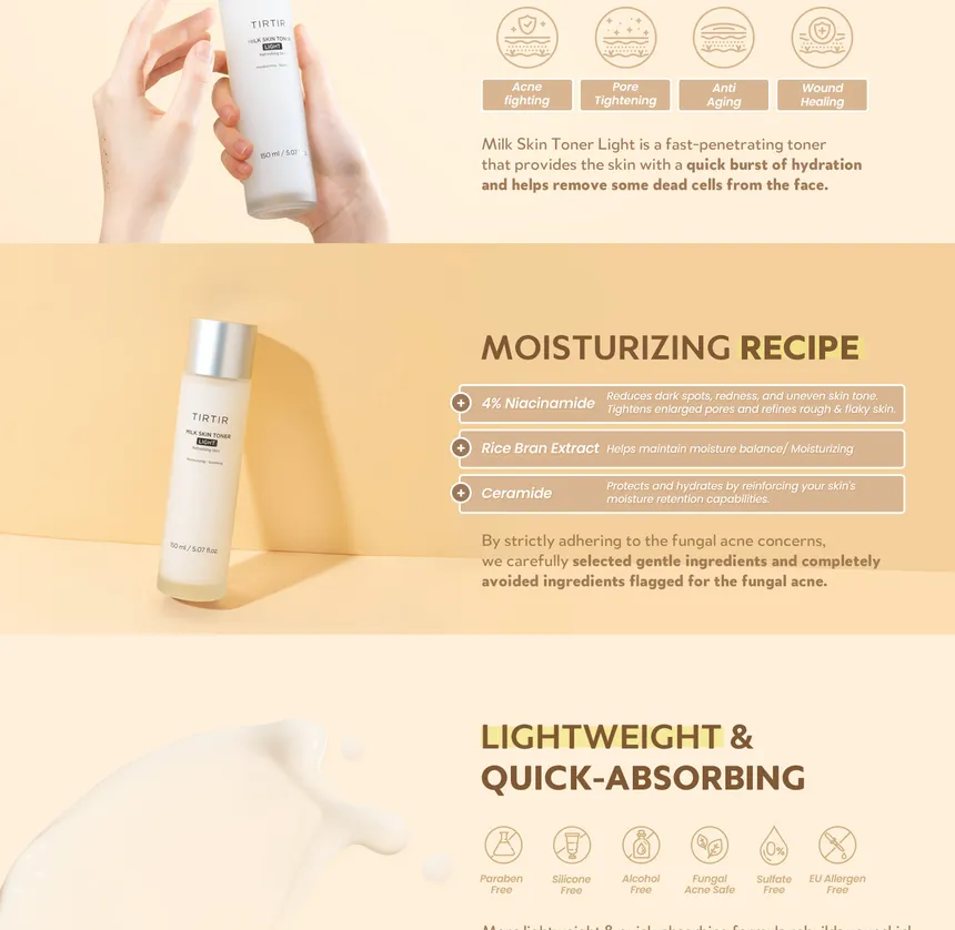 TIRTIR - Milk Skin Toner Light - Image 4