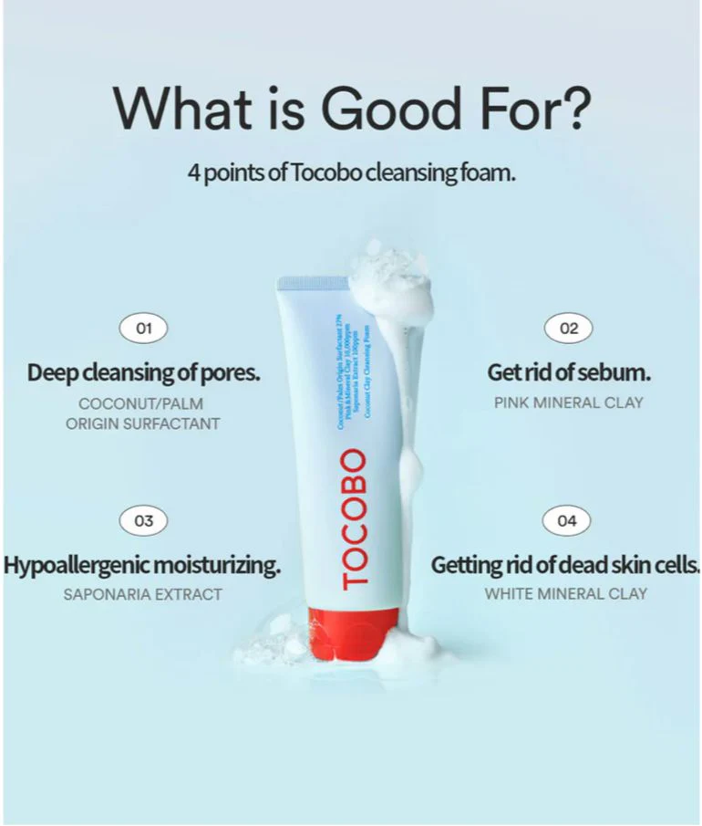 Tocobo Coconut Clay Cleansing Foam - Image 2
