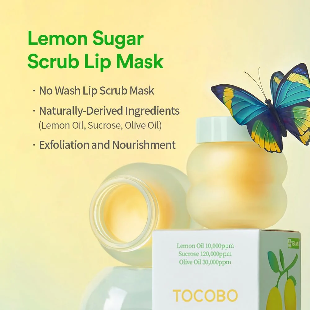 TOCOBO Lemon Sugar Scrub Lip Mask - Image 2