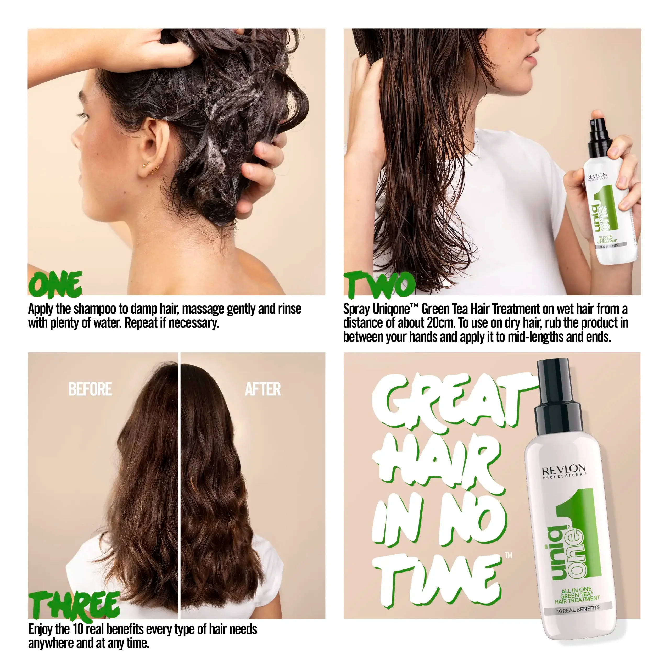 REVLON UNIQONE™ HAIR TREATMENT GREEN TEA FRAGRANCE - Image 4