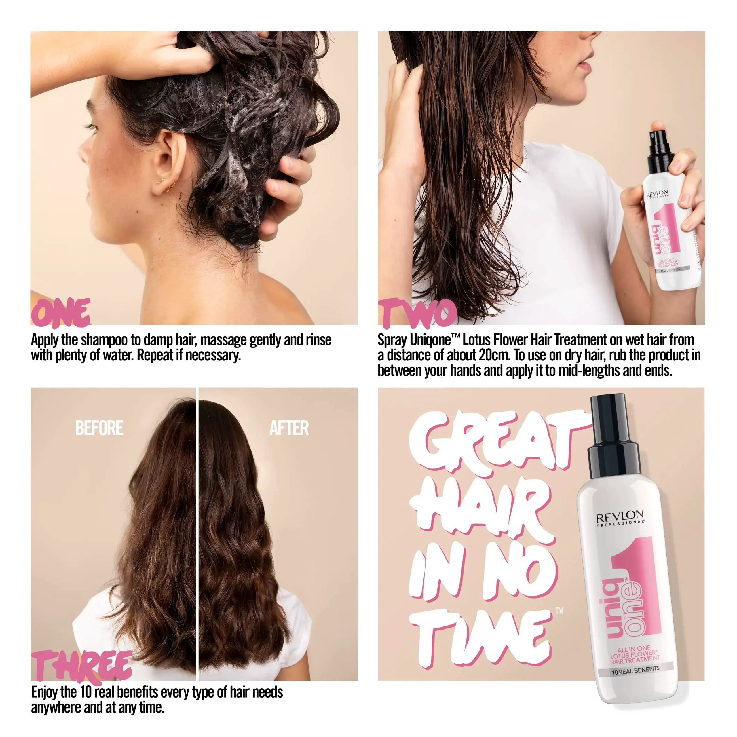 REVLON UNIQONE™ HAIR TREATMENT LOTUS FLOWER FRAGRANCE - Image 3