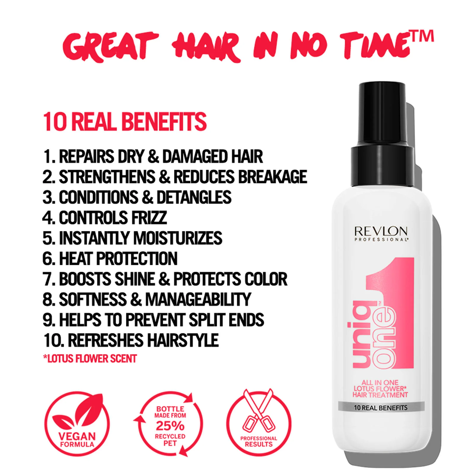 REVLON UNIQONE™ HAIR TREATMENT LOTUS FLOWER FRAGRANCE - Image 4